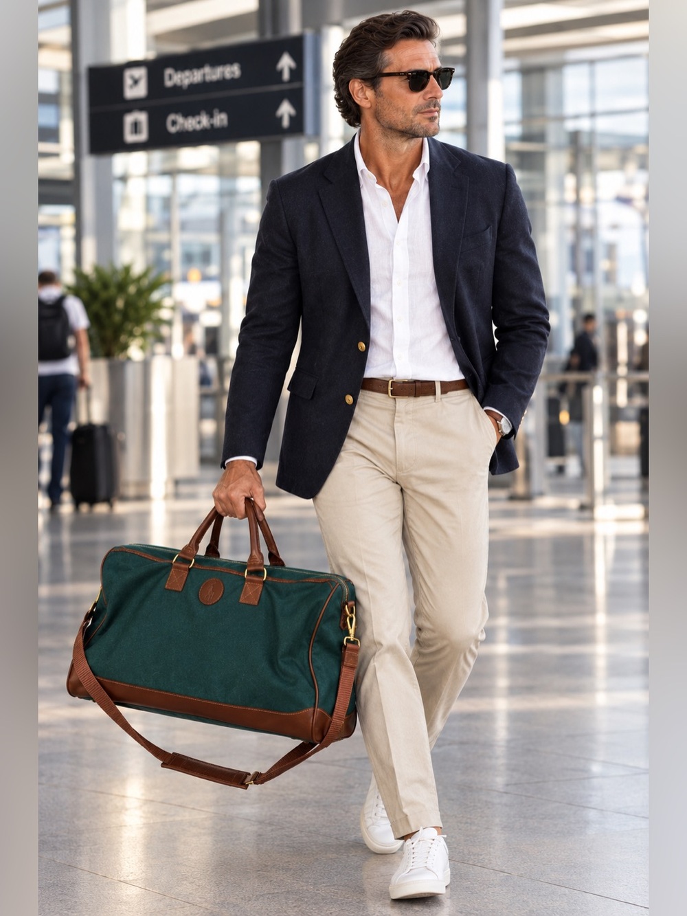 Vintage Ralph Lauren Nylon Duffel Bag Green Brown